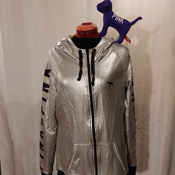 PINK Silver Hoodie - Picture 1 of 7